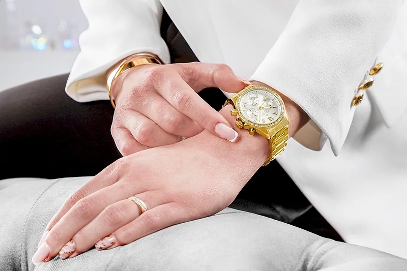 Giewont Sapphire Ladies Watch / gold/silver