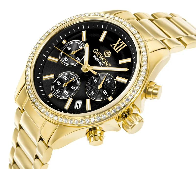 Giewont Sapphire Women’s Watch / gold/black