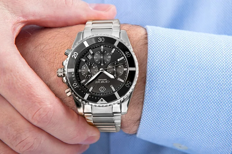 Giewont Chronograph Sapphire Men’s Watch / silver