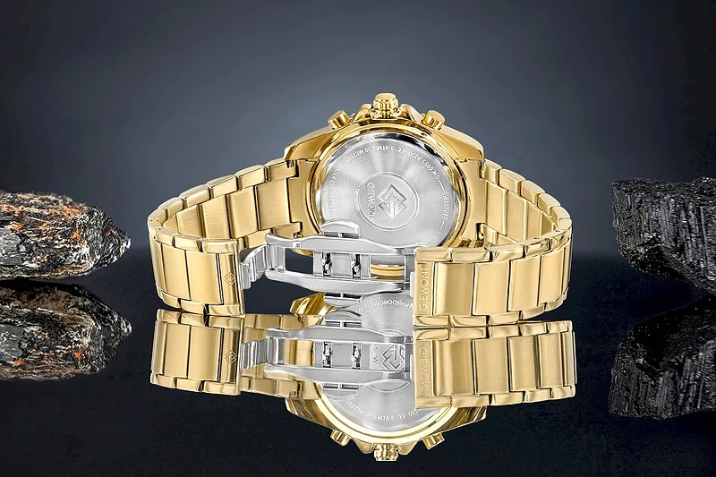 Giewont Chronograph Sapphire Men’s Watch / Gold/black