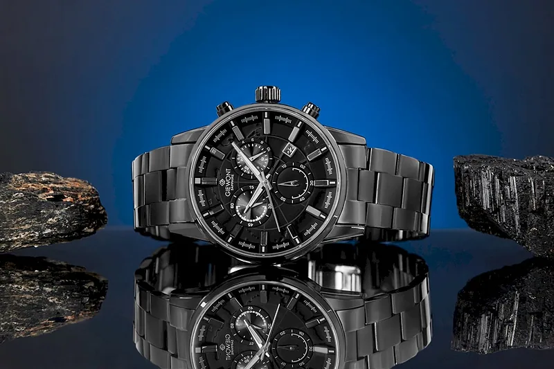 Giewont Men’s Chronograph Sapphire Watch GW4580-B1 / black