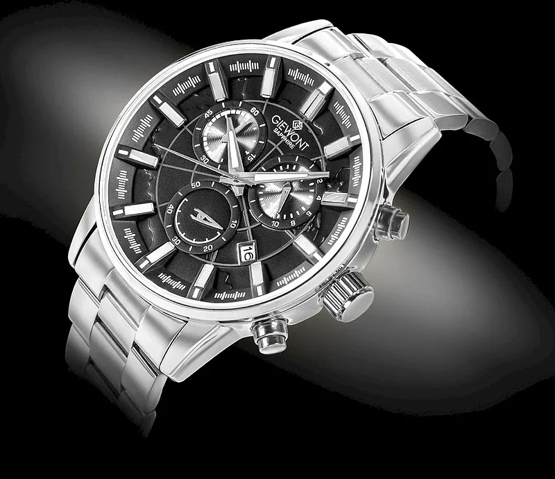 Giewont Chronograph Sapphire Men’s Watch GW4580-B2 / silver