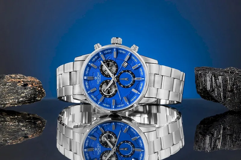 Giewont Men’s Watch Chronograph Sapphire / silver-blue