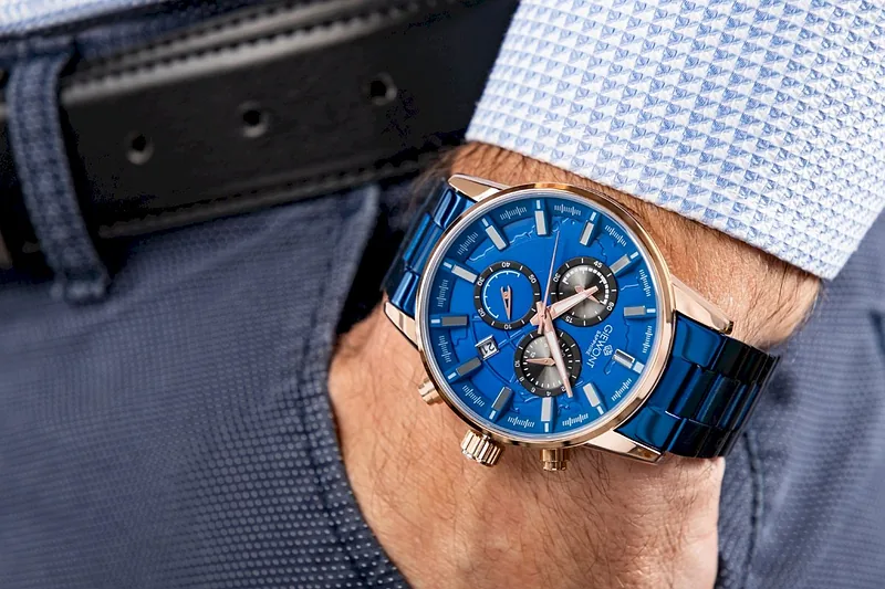 Giewont Chronograph Sapphire Men’s Watch GW4580-B5 / blue