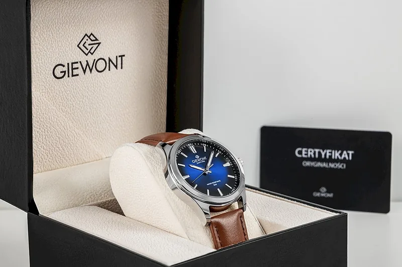 Giewont Elegance Sapphire Men’s Watch / brown-blue