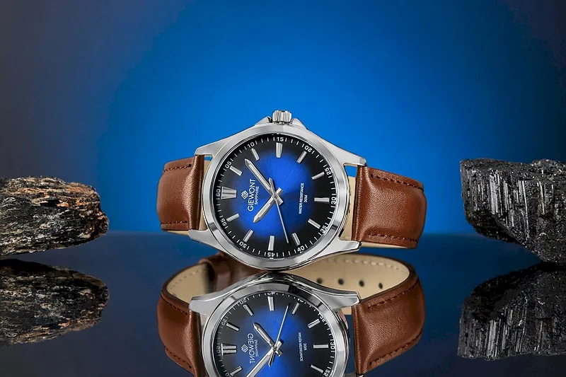 Giewont Elegance Sapphire Men’s Watch / brown-blue