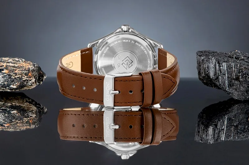 Giewont Elegance Sapphire Men’s Watch / brown-blue