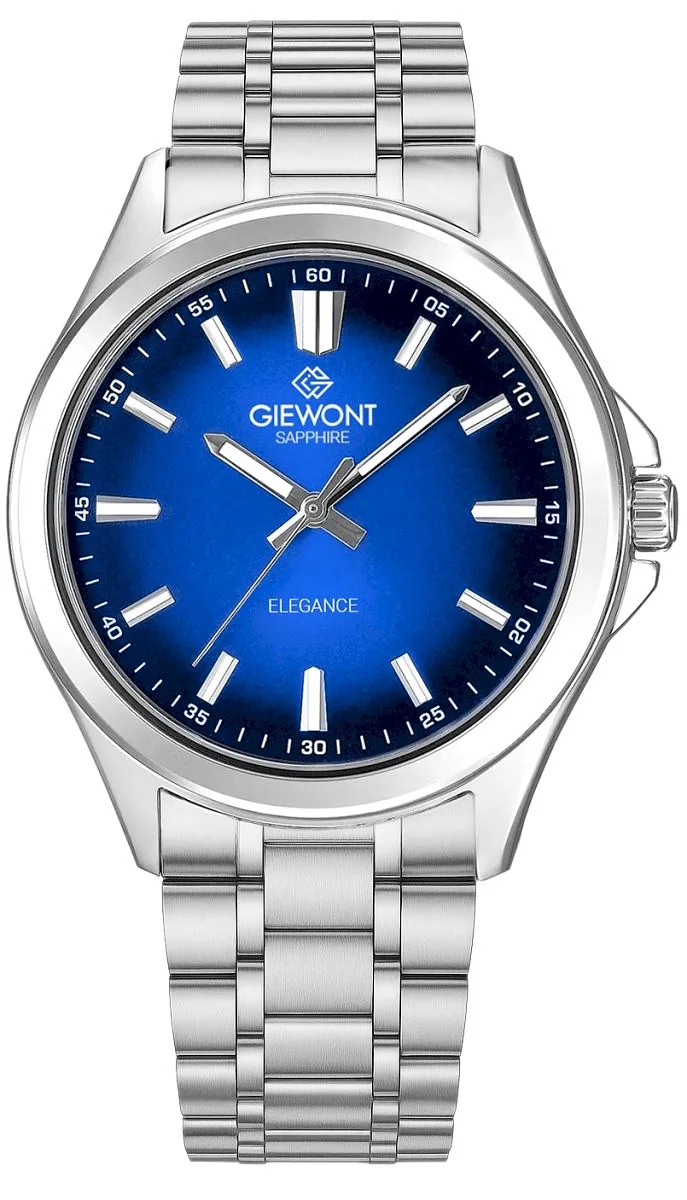 Giewont Elegance Sapphire Men’s Watch / silver-blue