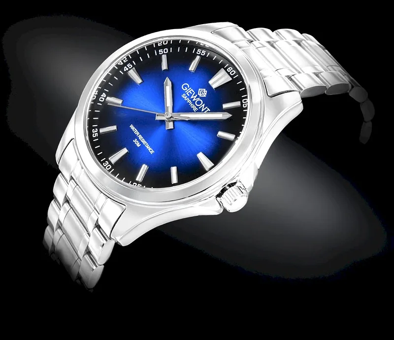 Giewont Elegance Sapphire Men’s Watch / silver-blue