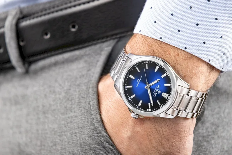 Giewont Elegance Sapphire Men’s Watch / silver-blue