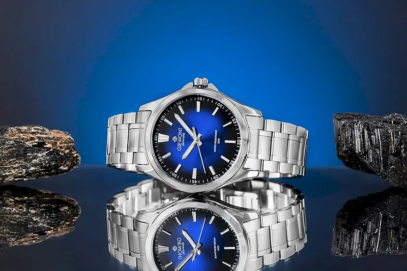 Giewont Elegance Sapphire Men’s Watch / silver-blue