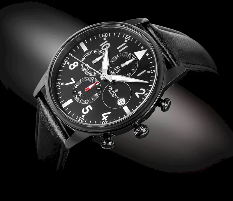 Giewont Men’s Chronograph Sapphire Watch GW5630-A1 / black