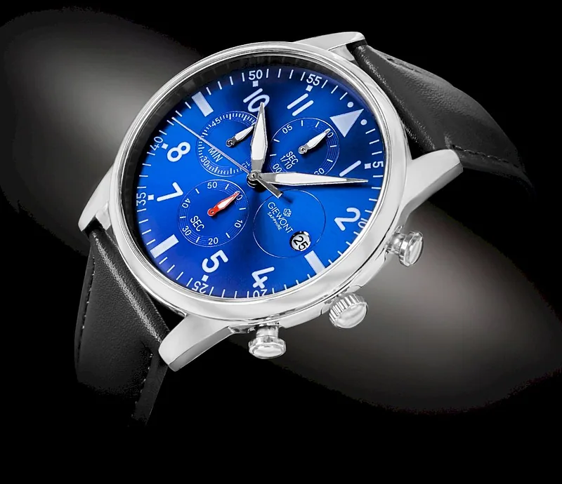Giewont Men’s Chronograph Sapphire Watch GW5630-A3 / black/blue