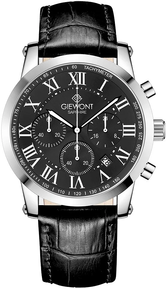Giewont Chronograph Sapphire Men's Watch GW6260-A2 / silver-black