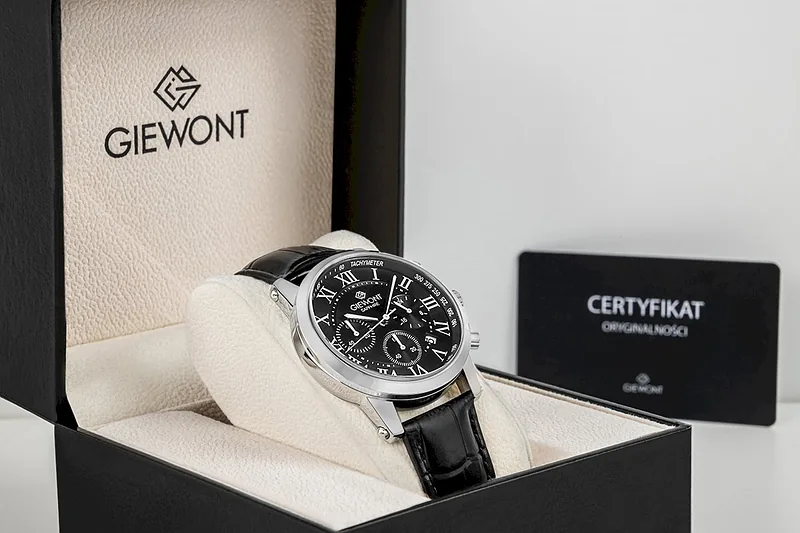 Giewont Chronograph Sapphire Men’s Watch GW6260-A2 / silver-black