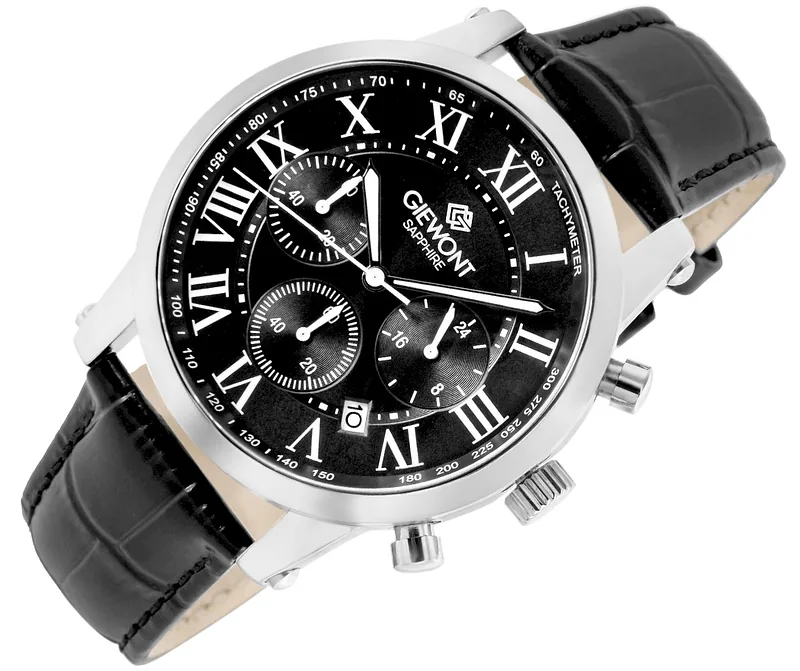 Giewont Chronograph Sapphire Men’s Watch GW6260-A2 / silver-black