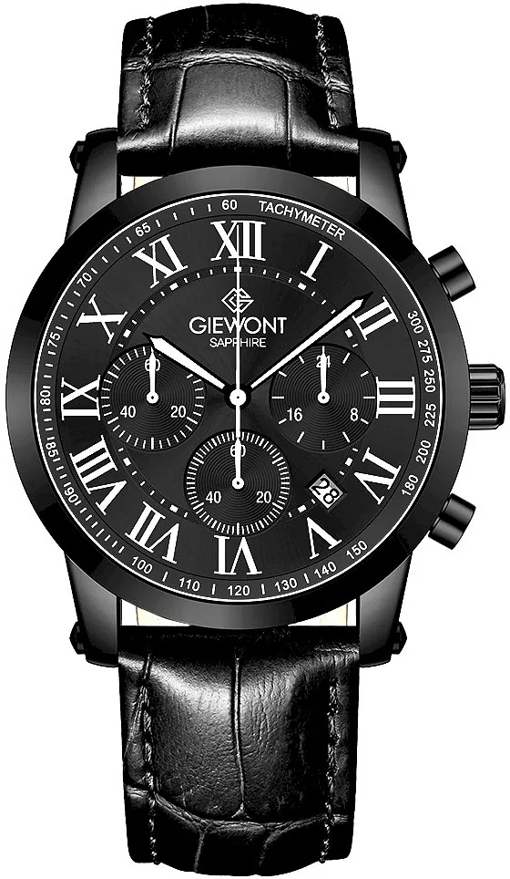 Giewont Men's Watch Chronograph Sapphire / black