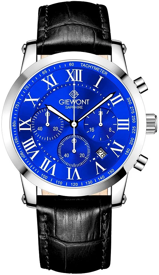 Giewont Chronograph Sapphire Men's Watch / silver/blue