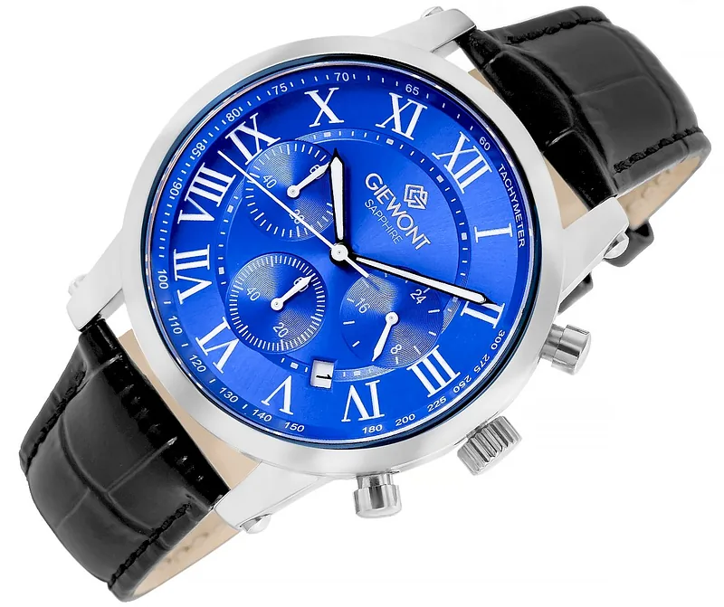 Giewont Chronograph Sapphire Men’s Watch / silver/blue
