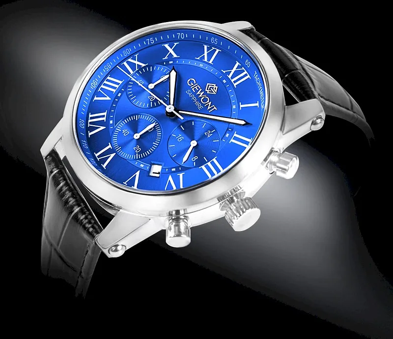 Giewont Chronograph Sapphire Men’s Watch / silver/blue
