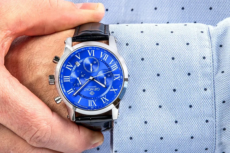 Giewont Chronograph Sapphire Men’s Watch / silver/blue
