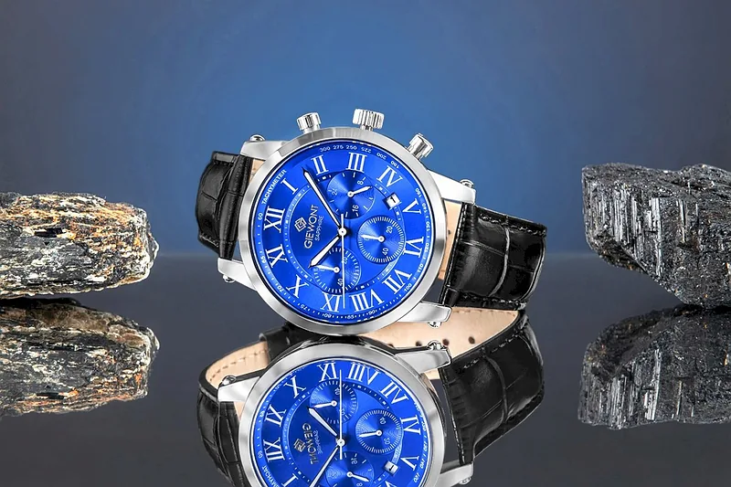 Giewont Chronograph Sapphire Men’s Watch / silver/blue