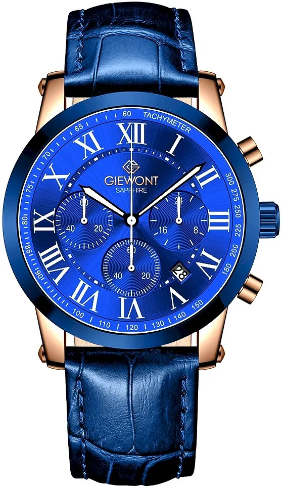Giewont Chronograph Sapphire Men's Watch GW6260-A5 / Copper Blue