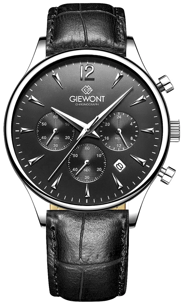 Giewont Chronograph Sapphire Men’s Watch / black/silver