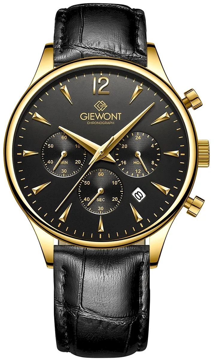 Giewont Chronograph Sapphire Men’s Watch / black-gold