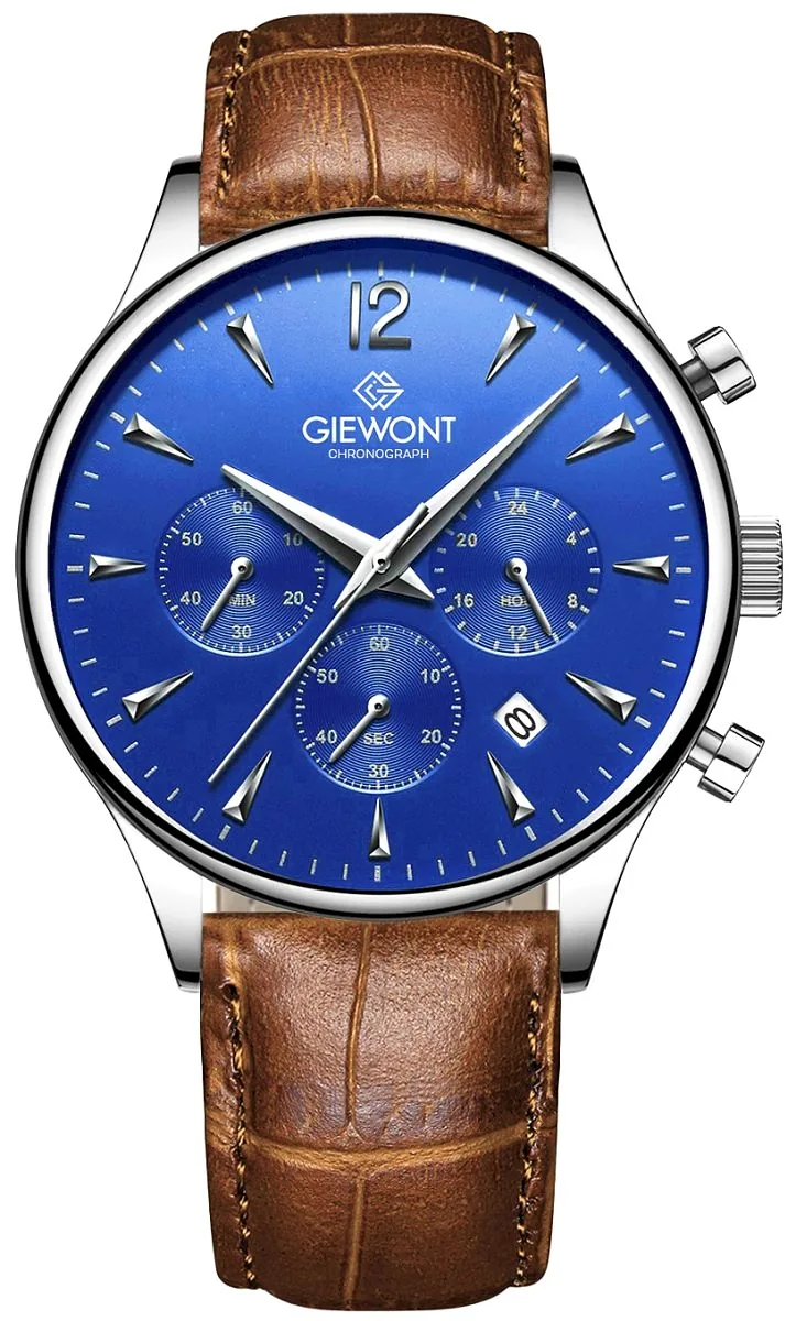 Giewont Chronograph Sapphire Men’s Watch GW6310-A5 / brown-blue