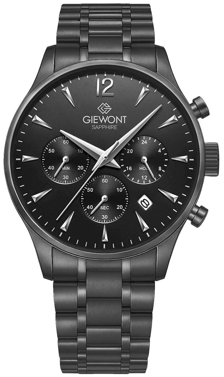 Giewont Men's Chronograph Sapphire Watch GW6310-B1 / black