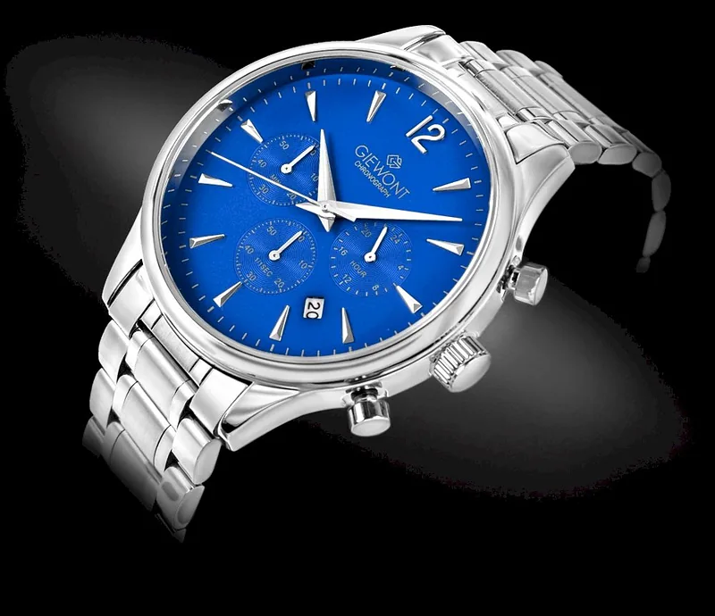 Giewont Chronograph Sapphire Men’s Watch GW6310-B3 / silver blue