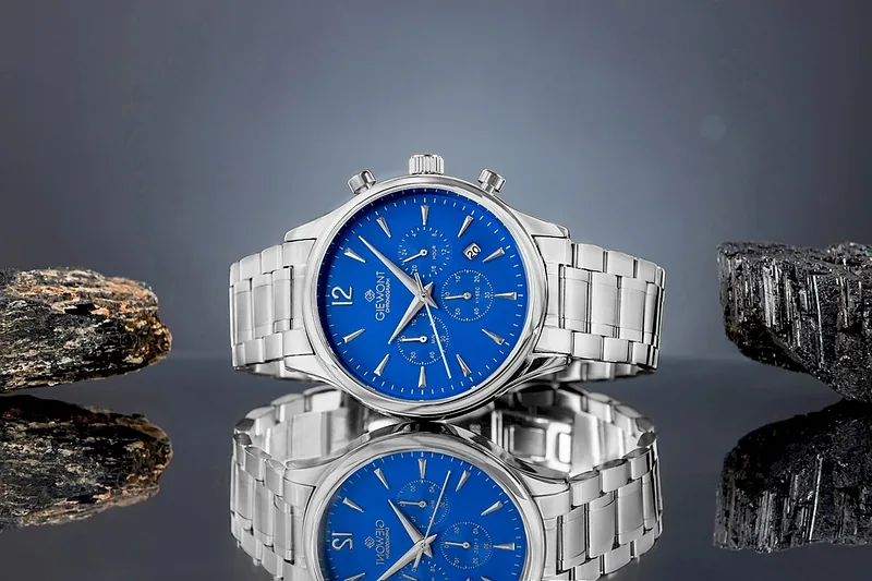 Giewont Chronograph Sapphire Men’s Watch GW6310-B3 / silver blue