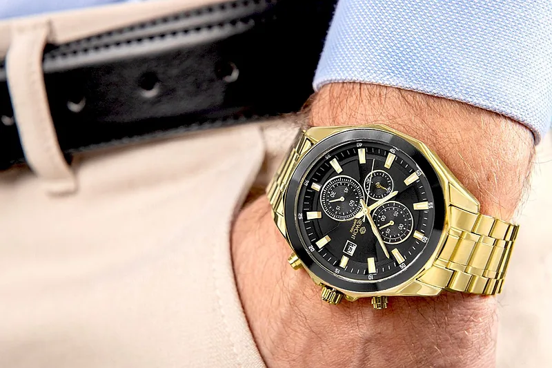 Giewont Chronograph Sapphire Men’s Watch / gold/black