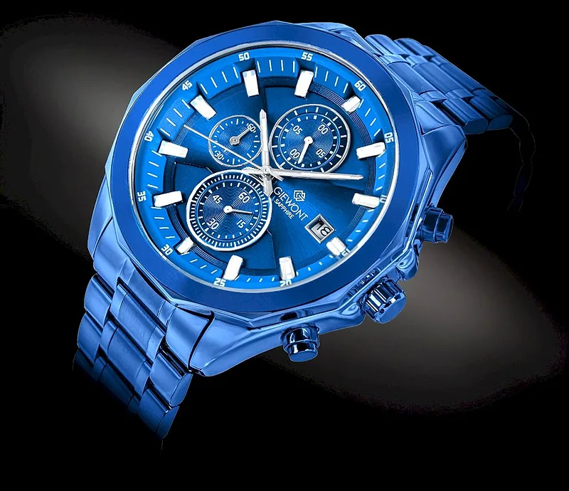Giewont Men’s Chronograph Sapphire Watch GW7290-B5 / blue