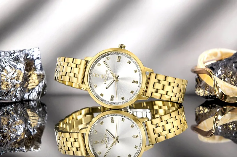Giewont Sapphire Women’s Watch / gold-silver