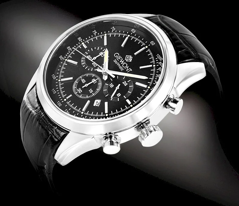 Giewont Chronograph Sapphire Men’s Watch / silver/black