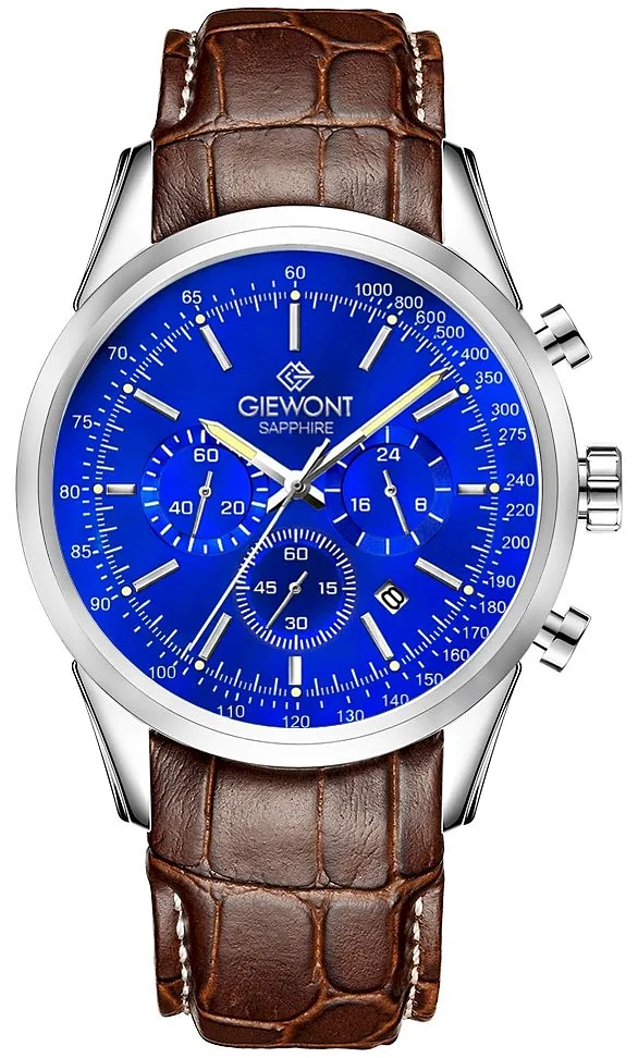 Giewont Chronograph Sapphire Men’s Watch / silver blue