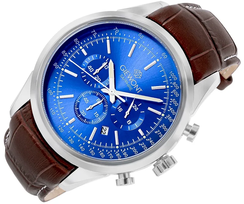 Giewont Chronograph Sapphire Men’s Watch / silver blue