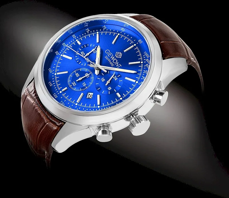 Giewont Chronograph Sapphire Men’s Watch / silver blue