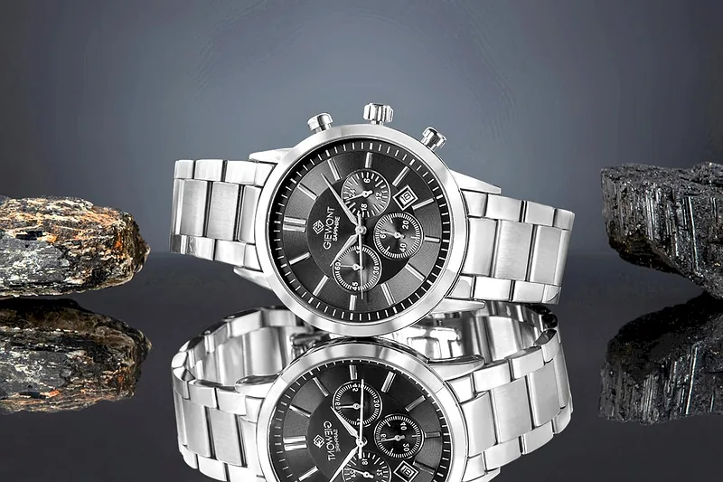 Giewont Men’s Chronograph Sapphire Watch GW8510-B1 / silver/black