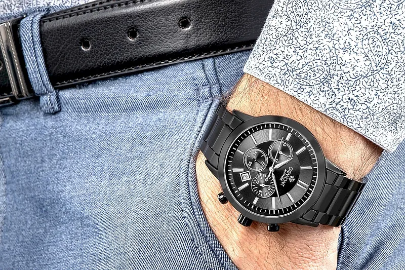 Giewont Men’s Watch Chronograph Sapphire / black