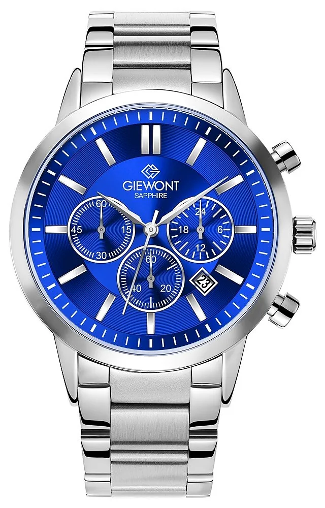 Giewont Chronograph Sapphire Men's Watch / silver-blue