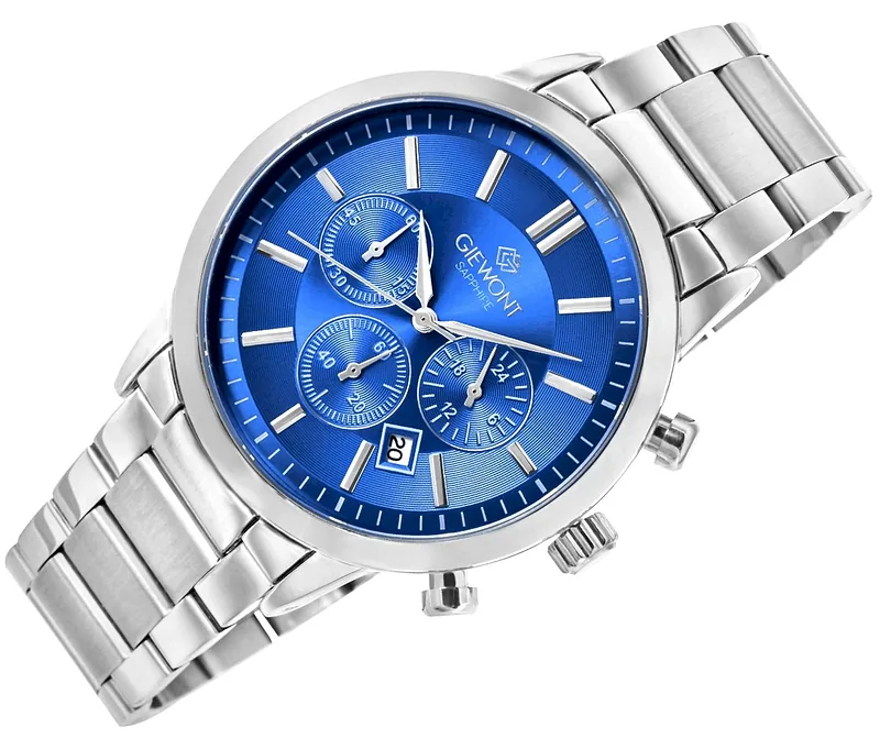 Giewont Chronograph Sapphire Men’s Watch / silver-blue