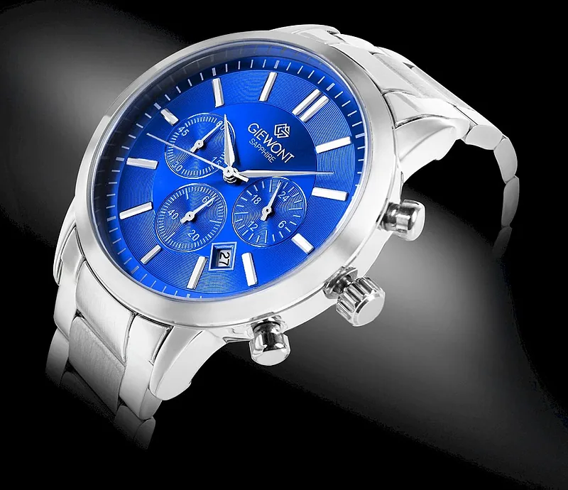 Giewont Chronograph Sapphire Men’s Watch / silver-blue