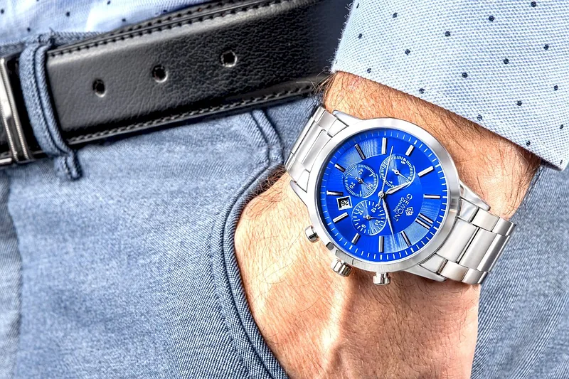 Giewont Chronograph Sapphire Men’s Watch / silver-blue