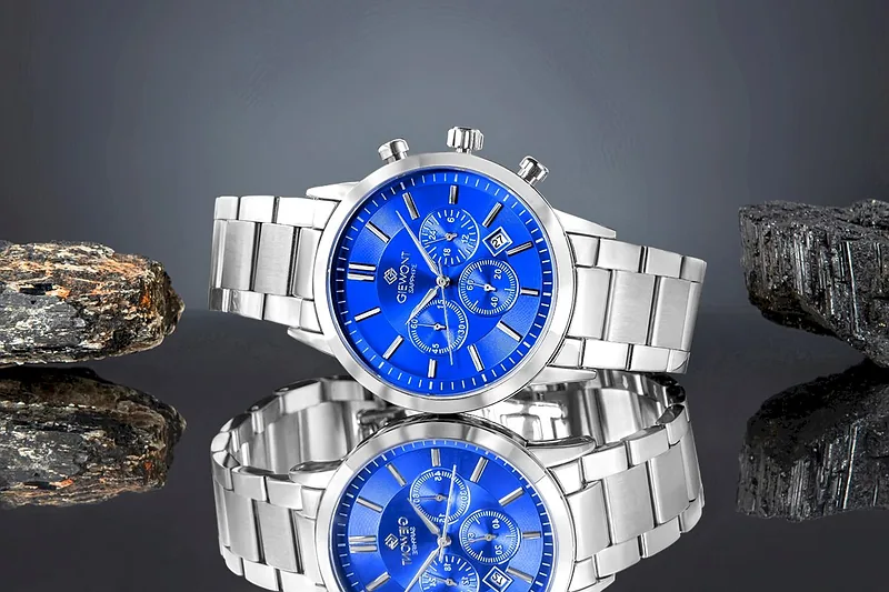 Giewont Chronograph Sapphire Men’s Watch / silver-blue