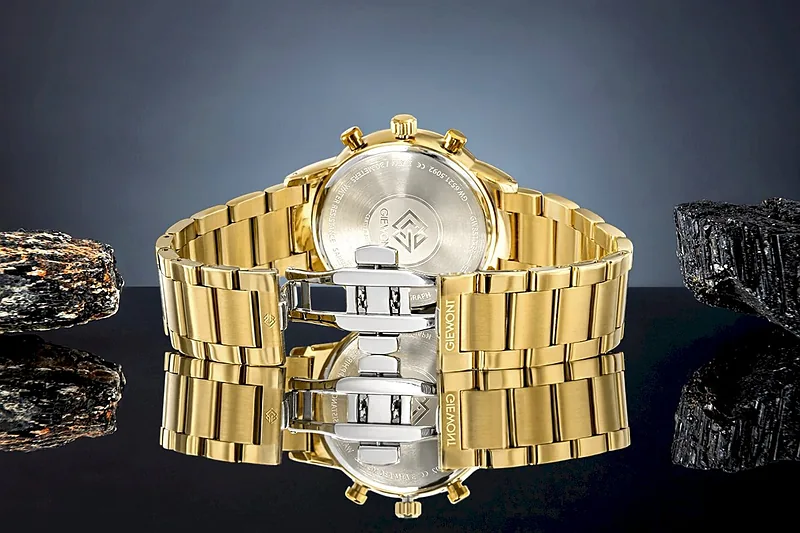 Giewont Chronograph Sapphire Men’s Watch / gold black