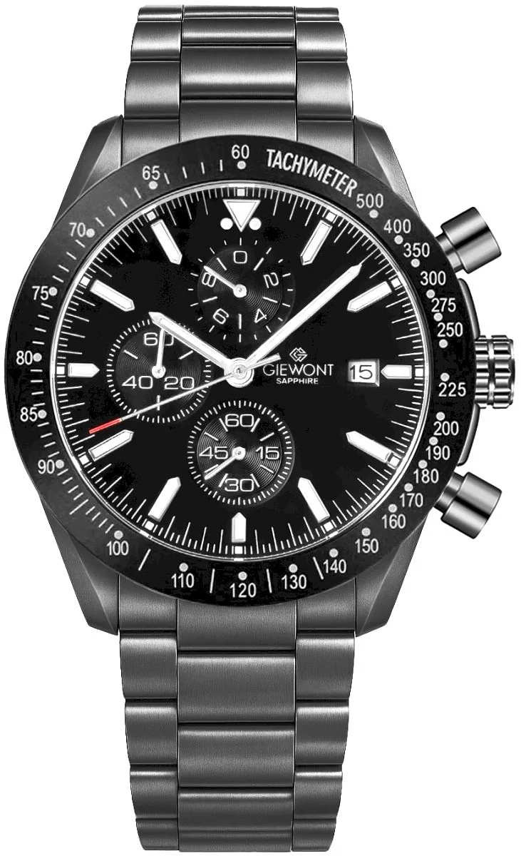 Giewont Chronograph Sapphire Men’s Watch / black
