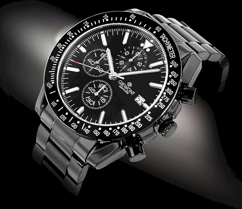 Giewont Chronograph Sapphire Men’s Watch / black